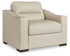 Ashley Furniture - TRESURE TROVE ALMOND OVERSIZED CHAIR - White Leather Match - Chairs