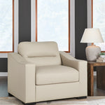 Ashley Furniture - TRESURE TROVE ALMOND OVERSIZED CHAIR - White Leather Match - Chairs - Additional View 1