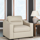 Ashley Furniture - TRESURE TROVE ALMOND OVERSIZED CHAIR - White Leather Match - Chairs - Additional View 1