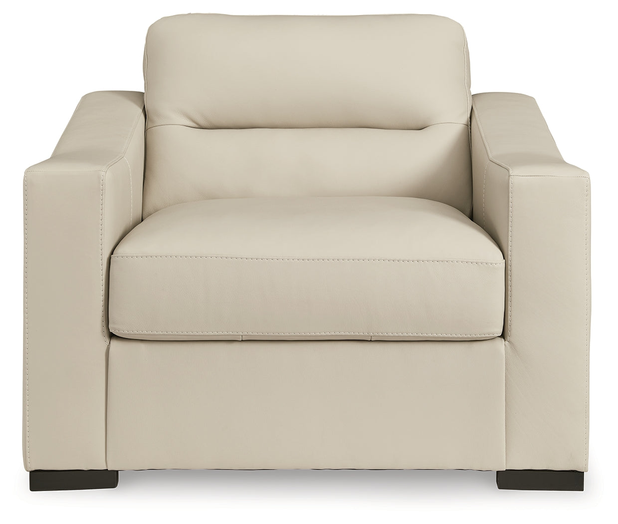 Ashley Furniture - TRESURE TROVE ALMOND OVERSIZED CHAIR - White Leather Match - Chairs - Additional View 2