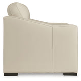 Ashley Furniture - TRESURE TROVE ALMOND OVERSIZED CHAIR - White Leather Match - Chairs - Additional View 3