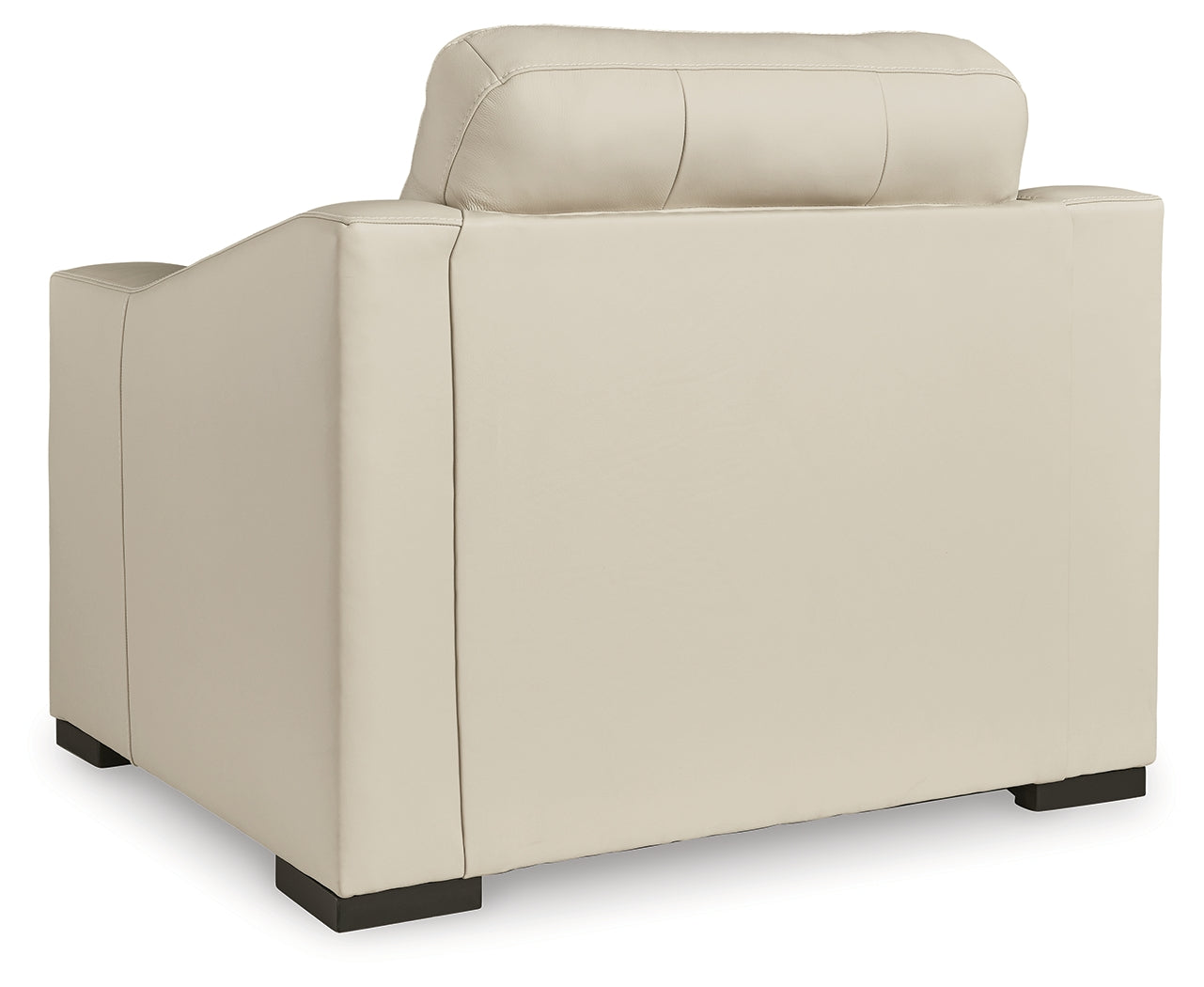 Ashley Furniture - TRESURE TROVE ALMOND OVERSIZED CHAIR - White Leather Match - Chairs - Additional View 4