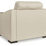 Ashley Furniture - TRESURE TROVE ALMOND OVERSIZED CHAIR - White Leather Match - Chairs - Additional View 4