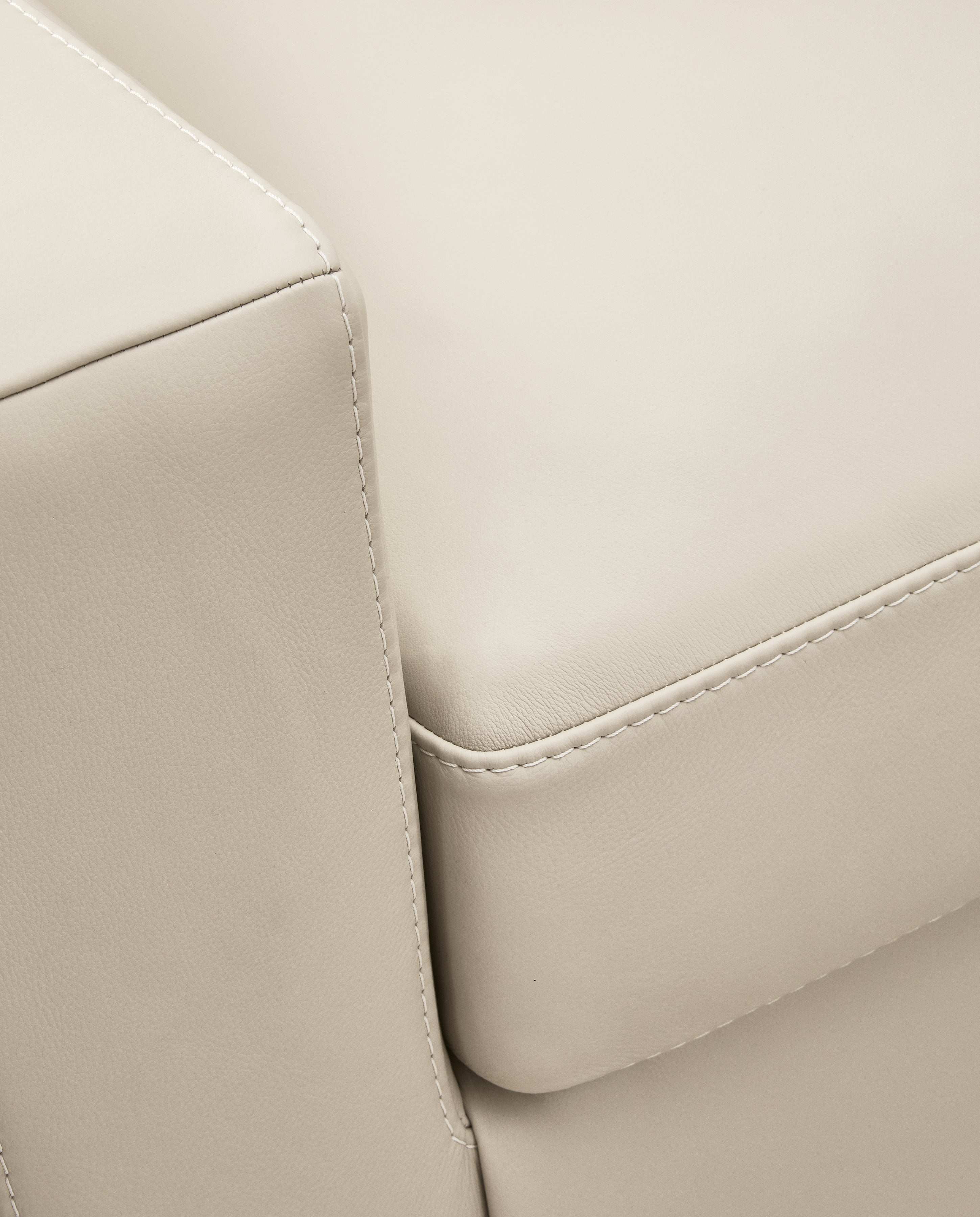 Ashley Furniture - TRESURE TROVE ALMOND OVERSIZED CHAIR - White Leather Match - Chairs - Additional View 5