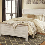 Ashley Furniture - Willowton Queen Bed - Beige Wood - Beds - Additional View 1