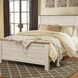 Ashley Furniture - Willowton Queen Bed - Beige Wood - Beds - Additional View 1