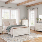 Ashley Furniture - Willowton Queen Bed - Beige Wood - Beds - Additional View 2
