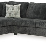 Ashley Furniture - Biddeford Ebony 2 Piece Sectional - Black Fabric - Sectionals