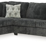 Ashley Furniture - Biddeford Ebony 2 Piece Sectional - Black Fabric - Sectionals