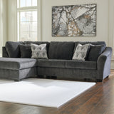 Ashley Furniture - Biddeford Ebony 2 Piece Sectional - Black Fabric - Sectionals - Additional View 1
