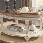 Ashley Furniture - REALYN OVAL COCKTAIL TABLE - Light Brown Wood - Tables - Additional View 1