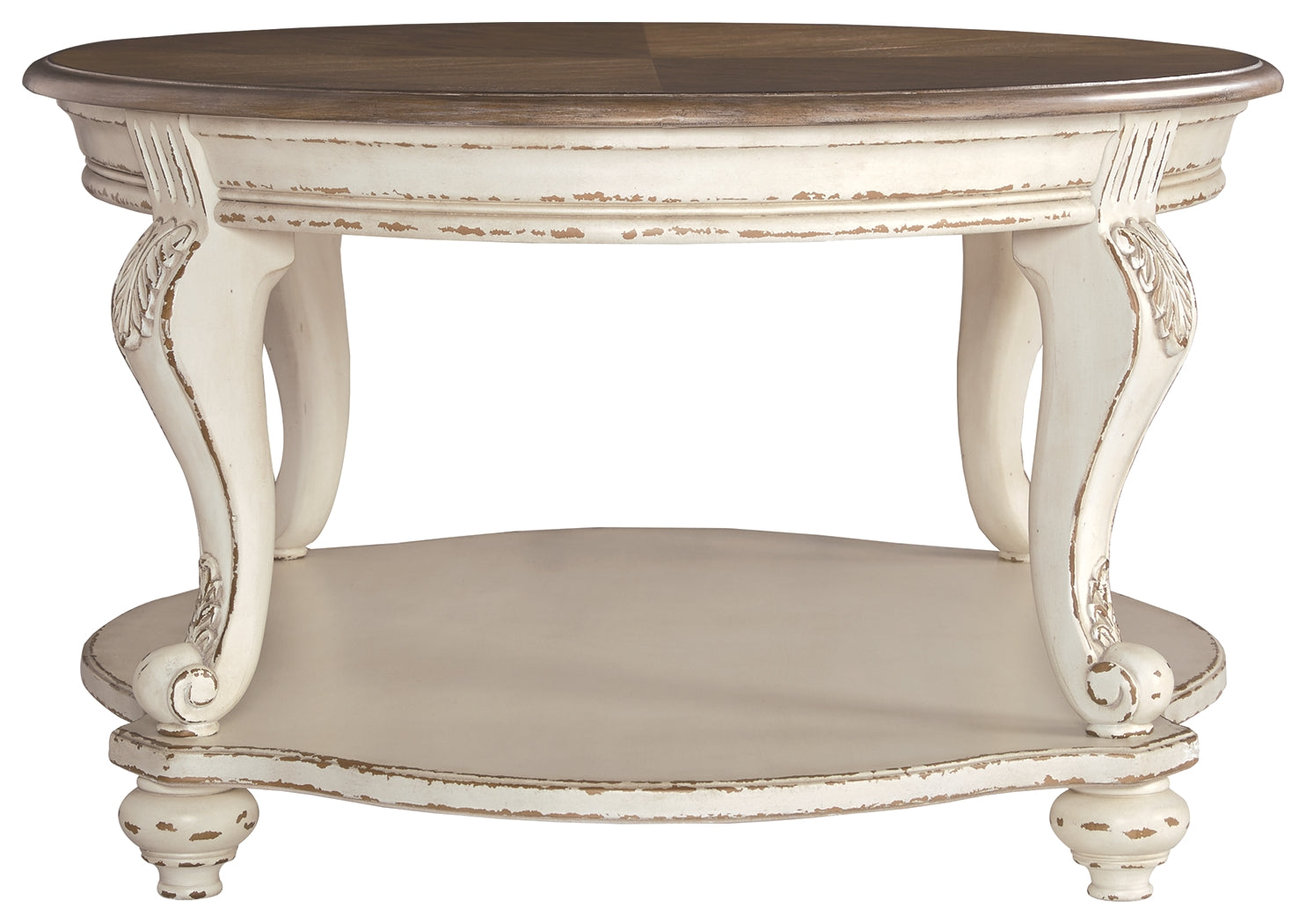 Ashley Furniture - REALYN OVAL COCKTAIL TABLE - Light Brown Wood - Tables - Additional View 2
