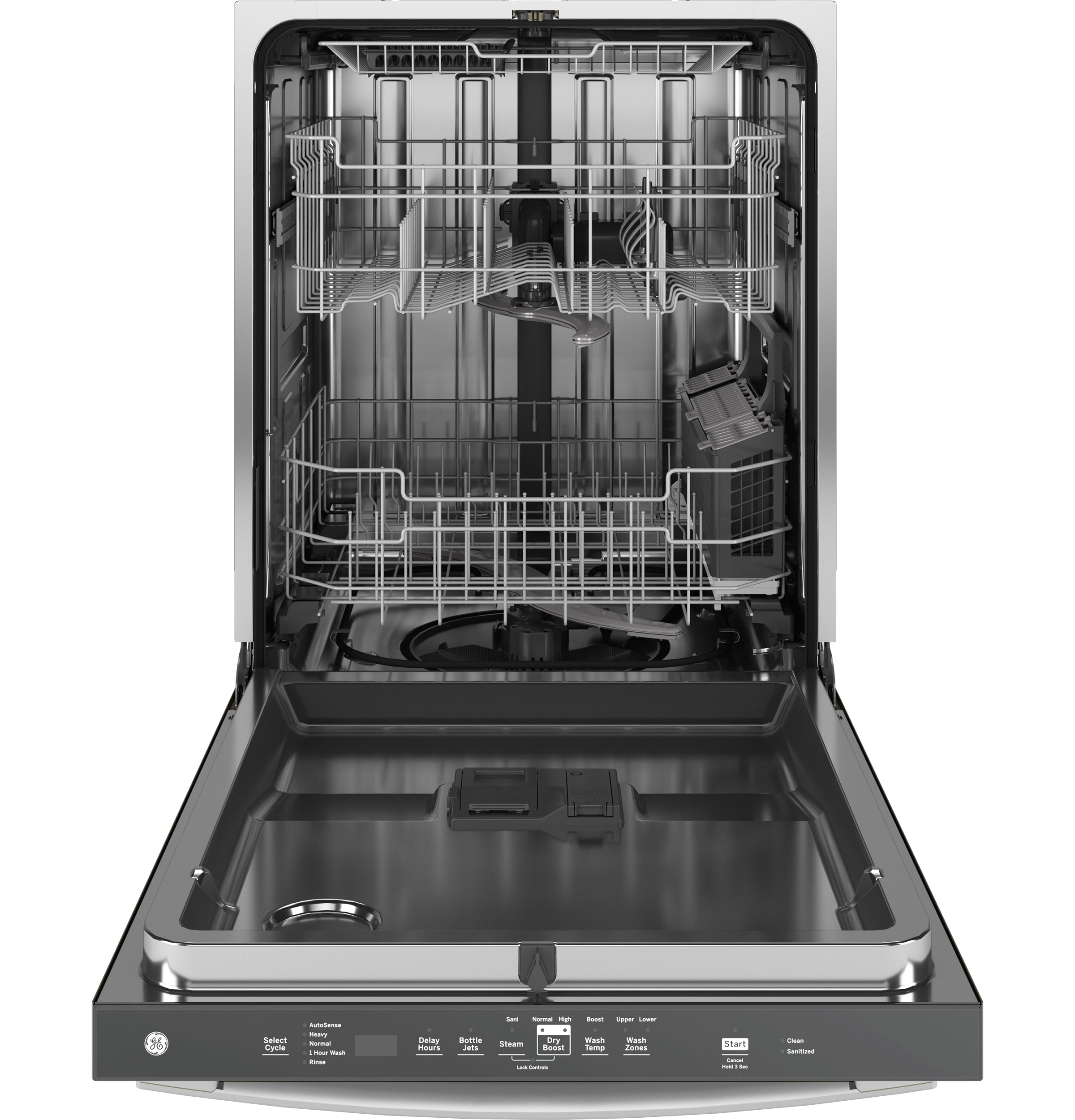 GE WHITE TOP CONTROL STAINLESS STEEL INTERIOR DISHWASHER - Dishwashers - Additional View 1