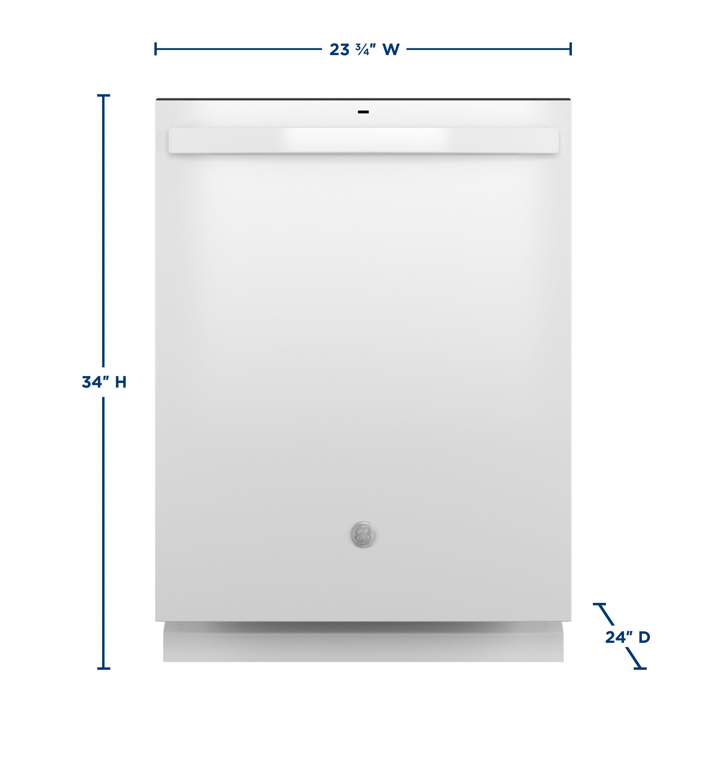 GE WHITE TOP CONTROL STAINLESS STEEL INTERIOR DISHWASHER - Dishwashers - Additional View 31