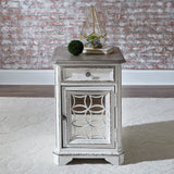 Liberty Furniture - MAGNOLIA MANOR CHAIR SIDE TABLE - White|Dark Brown Wood - Tables - Additional View 1