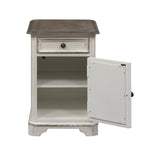 Liberty Furniture - MAGNOLIA MANOR CHAIR SIDE TABLE - White|Dark Brown Wood - Tables - Additional View 4