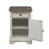 Liberty Furniture - MAGNOLIA MANOR CHAIR SIDE TABLE - White|Dark Brown Wood - Tables - Additional View 4