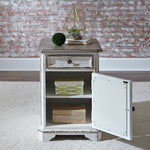 Liberty Furniture - MAGNOLIA MANOR CHAIR SIDE TABLE - White|Dark Brown Wood - Tables - Additional View 5