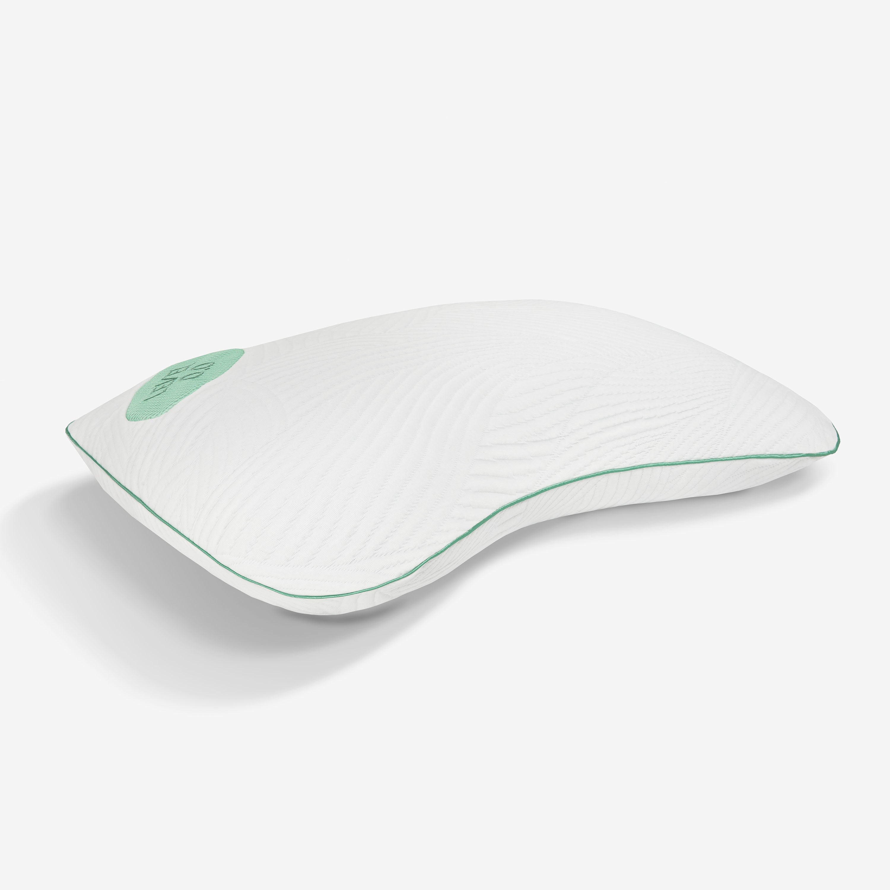 Bedgear - Level Transition 0.0 Stomach Sleeper Pillow - White|Green Fabric - Pillows
