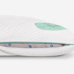 Bedgear - Level Transition 0.0 Stomach Sleeper Pillow - White|Green Fabric - Pillows - Additional View 9