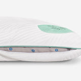 Bedgear - Level Transition 0.0 Stomach Sleeper Pillow - White|Green Fabric - Pillows - Additional View 9