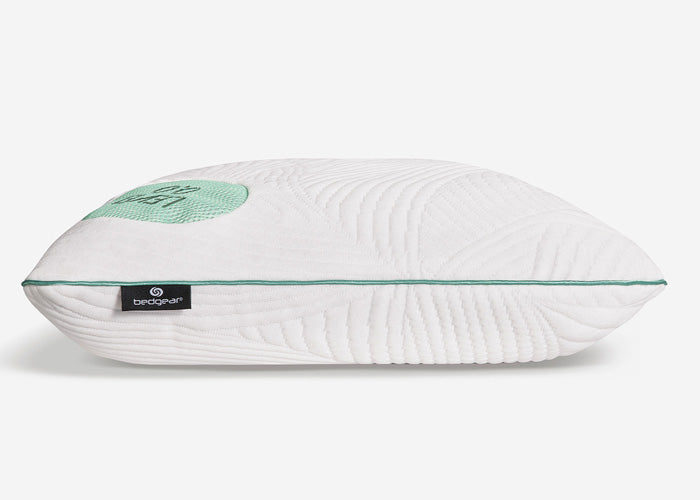 Bedgear - Level Transition 0.0 Stomach Sleeper Pillow - White|Green Fabric - Pillows - Additional View 10