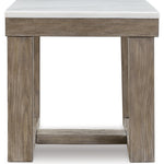 Ashley Furniture - LOYASKA END TABLE - Dark Brown Marble/Stone - Tables - Additional View 2