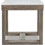 Ashley Furniture - LOYASKA END TABLE - Dark Brown Marble/Stone - Tables - Additional View 3