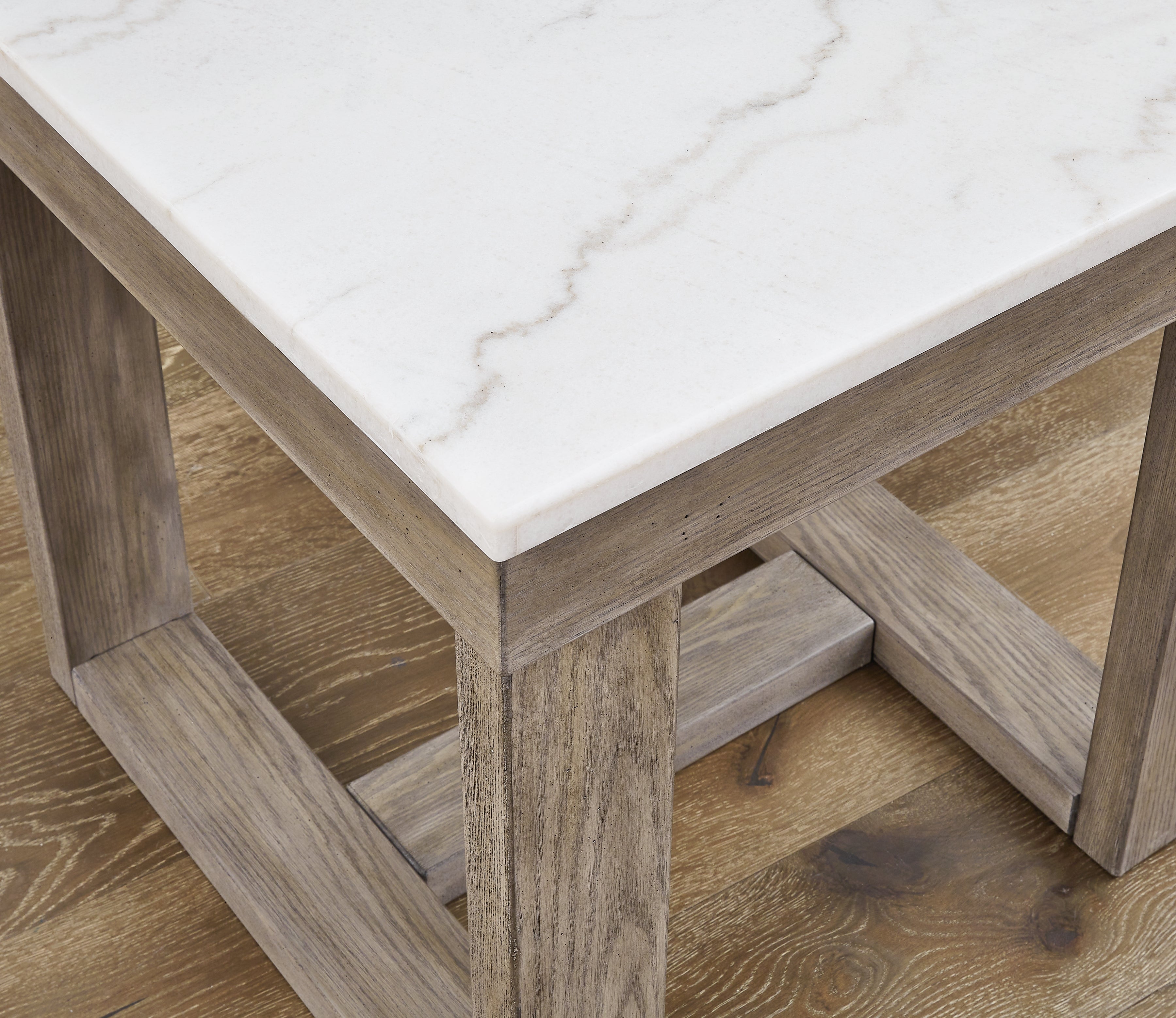 Ashley Furniture - LOYASKA END TABLE - Dark Brown Marble/Stone - Tables - Additional View 5