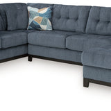Ashley Furniture - MAXON PLACE NAVY 3 PIECE SECTIONAL - Blue Fabric - Sectionals