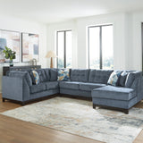 Ashley Furniture - MAXON PLACE NAVY 3 PIECE SECTIONAL - Blue Fabric - Sectionals - Additional View 3