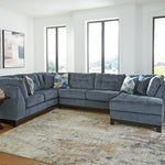 Ashley Furniture - MAXON PLACE NAVY 3 PIECE SECTIONAL - Blue Fabric - Sectionals - Additional View 5