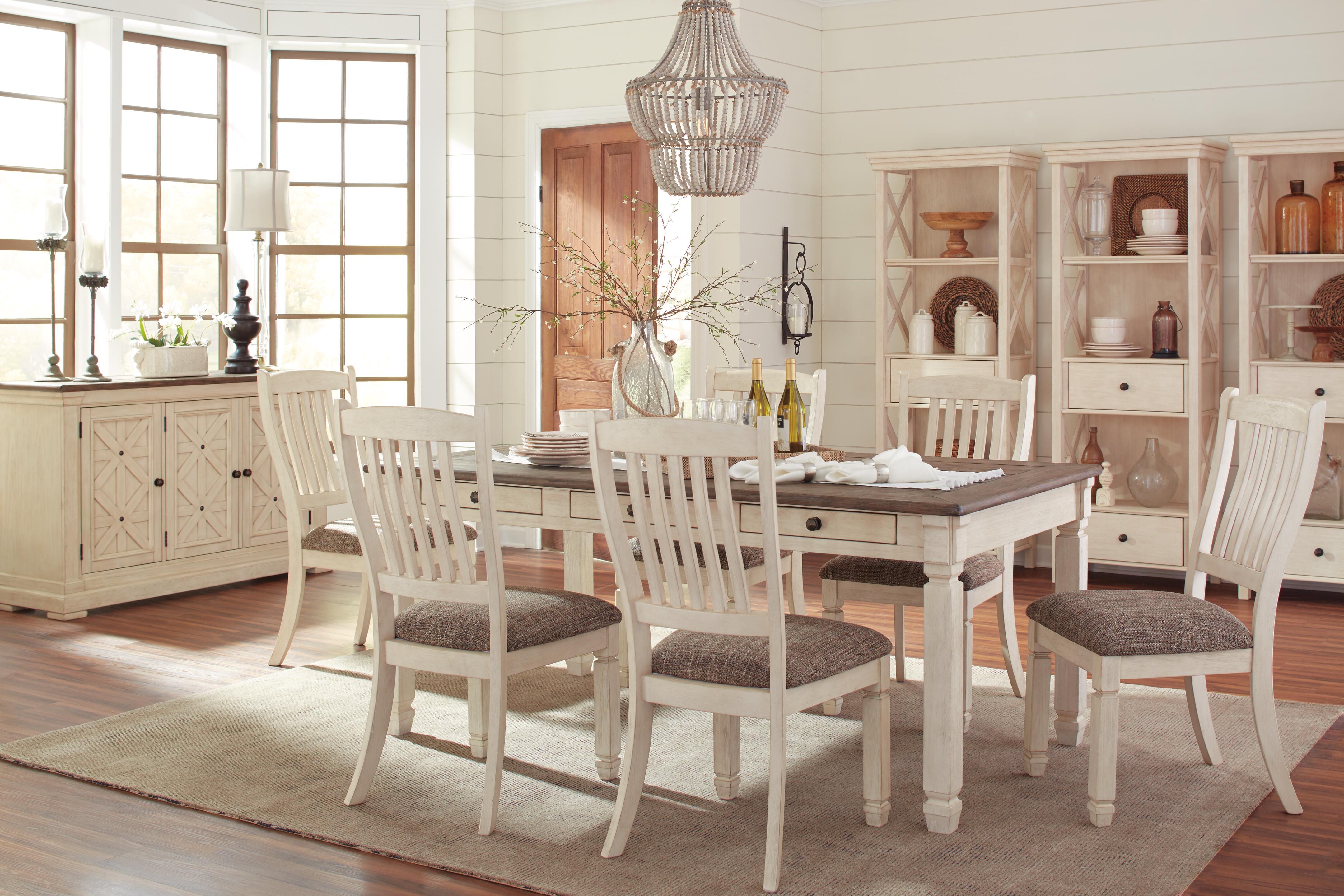 Ashley Furniture - Bolanburg Upholstered Side Chair - Beige Fabric|Wood - Chairs - Additional View 10