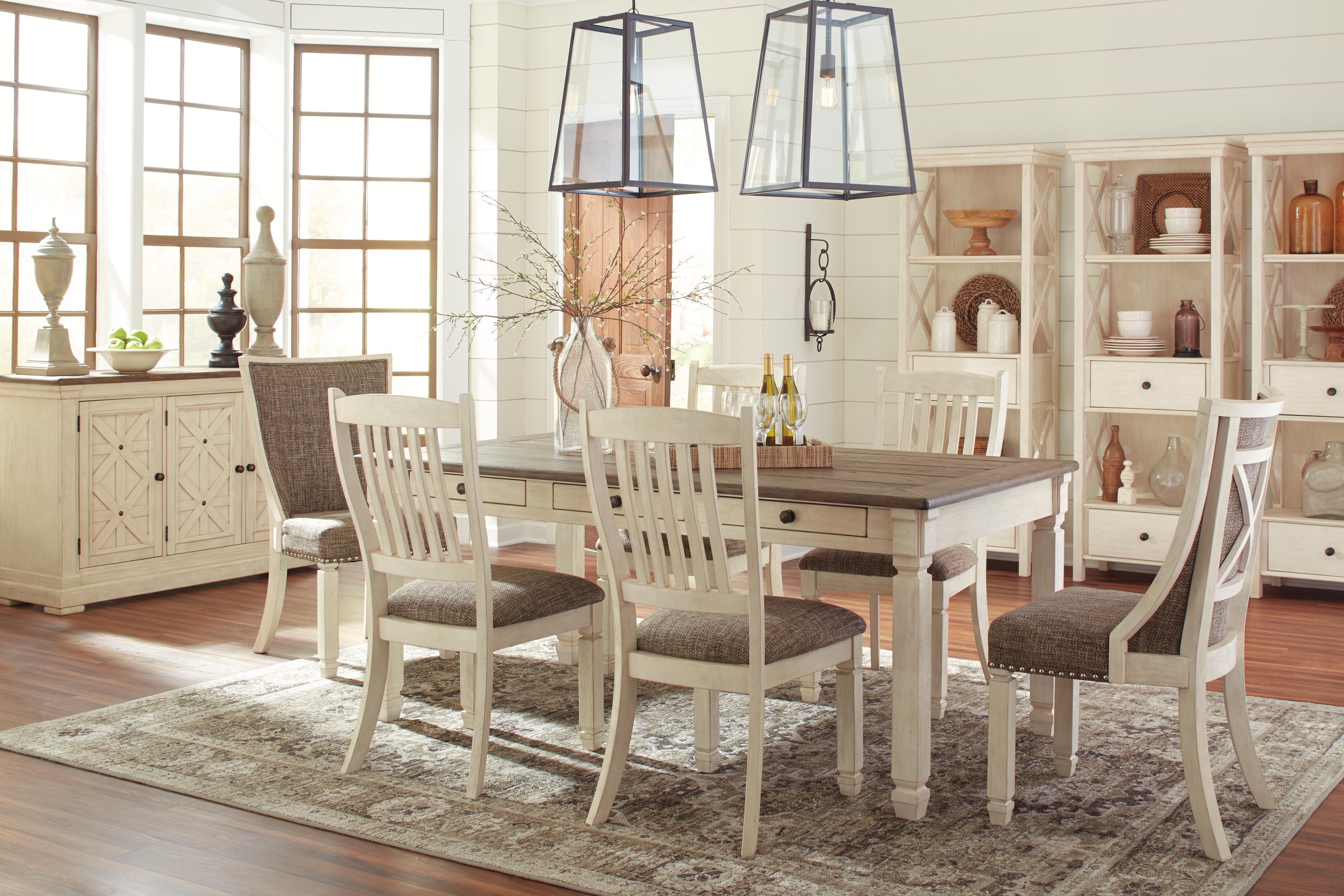 Ashley Furniture - Bolanburg Upholstered Side Chair - Beige Fabric|Wood - Chairs - Additional View 11