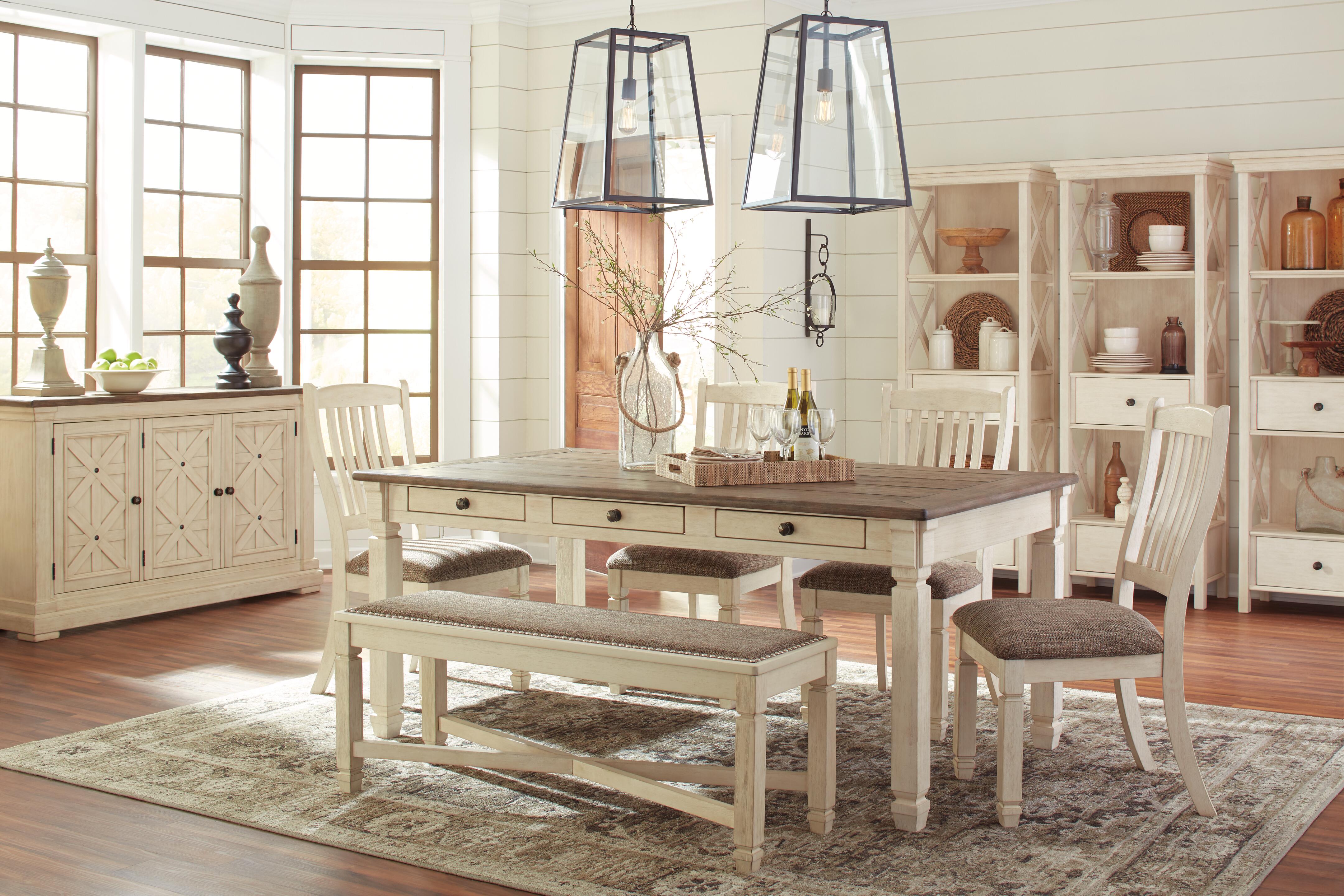 Ashley Furniture - Bolanburg Upholstered Side Chair - Beige Fabric|Wood - Chairs - Additional View 13