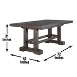 Steve Silver Furniture - Napa Dining Table - Dark - Dark Brown Wood - Tables - Additional View 1