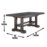 Steve Silver Furniture - Napa Dining Table - Dark - Dark Brown Wood - Tables - Additional View 1