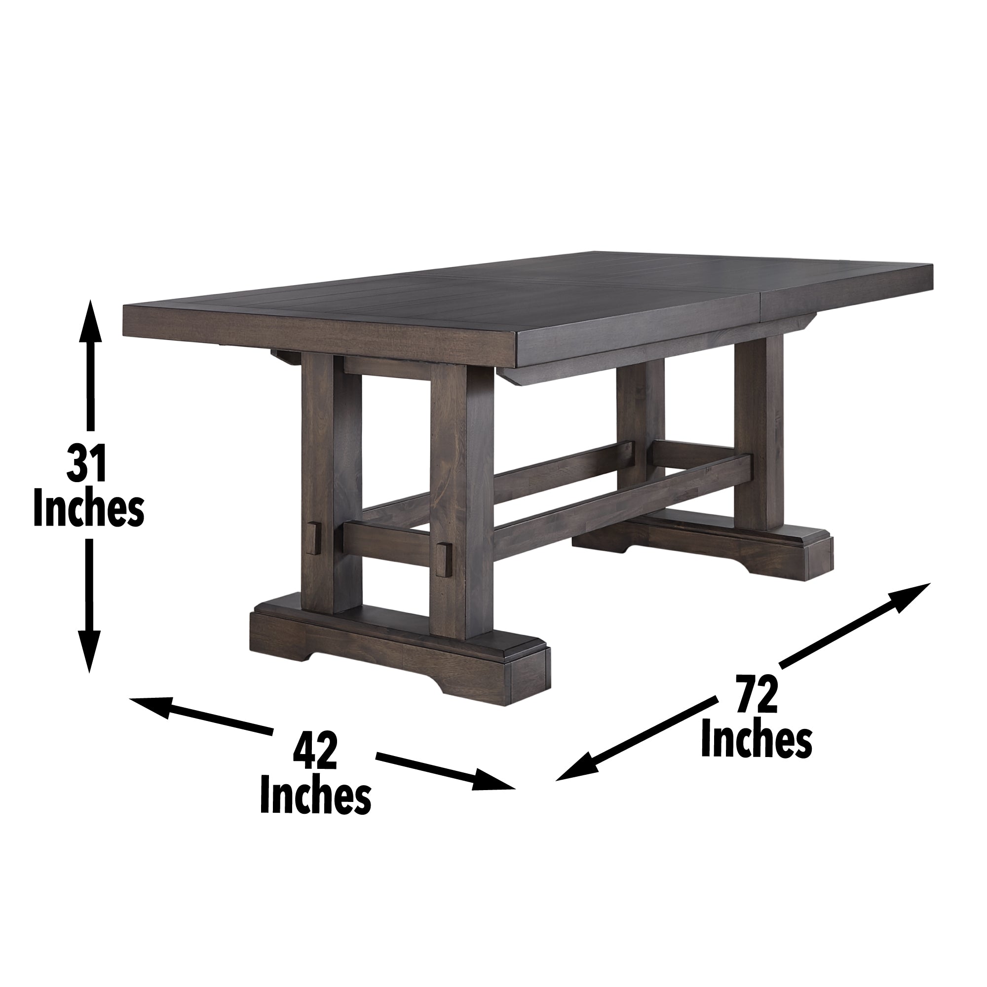 Steve Silver Furniture - Napa Dining Table - Dark - Dark Brown Wood - Tables - Additional View 1