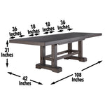 Steve Silver Furniture - Napa Dining Table - Dark - Dark Brown Wood - Tables - Additional View 2