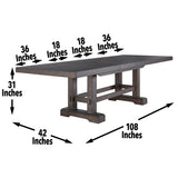 Steve Silver Furniture - Napa Dining Table - Dark - Dark Brown Wood - Tables - Additional View 2