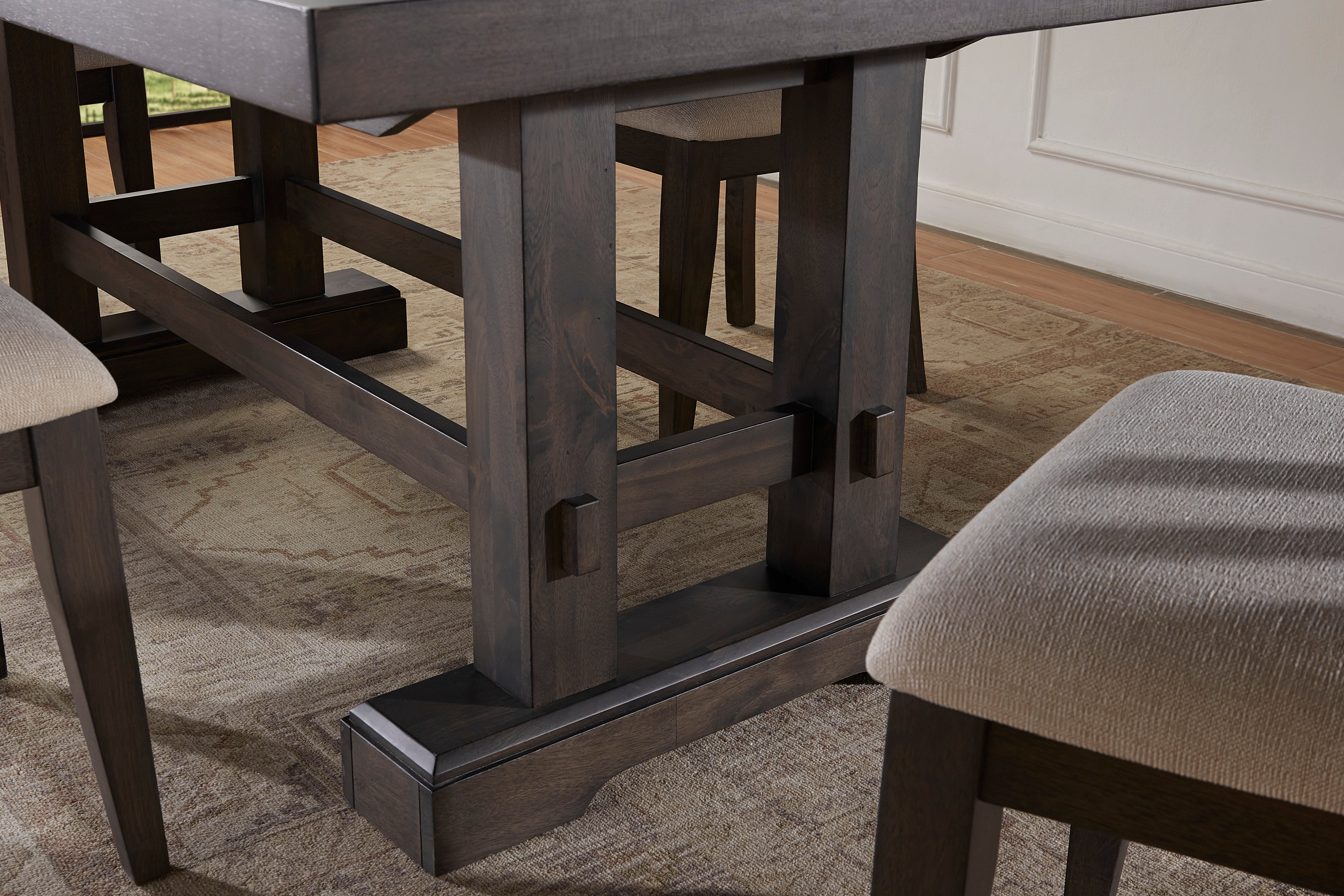 Steve Silver Furniture - Napa Dining Table - Dark - Dark Brown Wood - Tables - Additional View 3