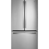 GE STAINLESS 27CU FINGERPRINT RESISTANT FRENCH DOOR REFRIGERATOR - Pearl Silver - Refrigerators
