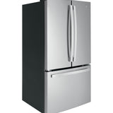 GE STAINLESS 27CU FINGERPRINT RESISTANT FRENCH DOOR REFRIGERATOR - Pearl Silver - Refrigerators - Additional View 3