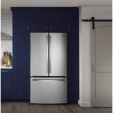 GE STAINLESS 27CU FINGERPRINT RESISTANT FRENCH DOOR REFRIGERATOR - Pearl Silver - Refrigerators - Additional View 12