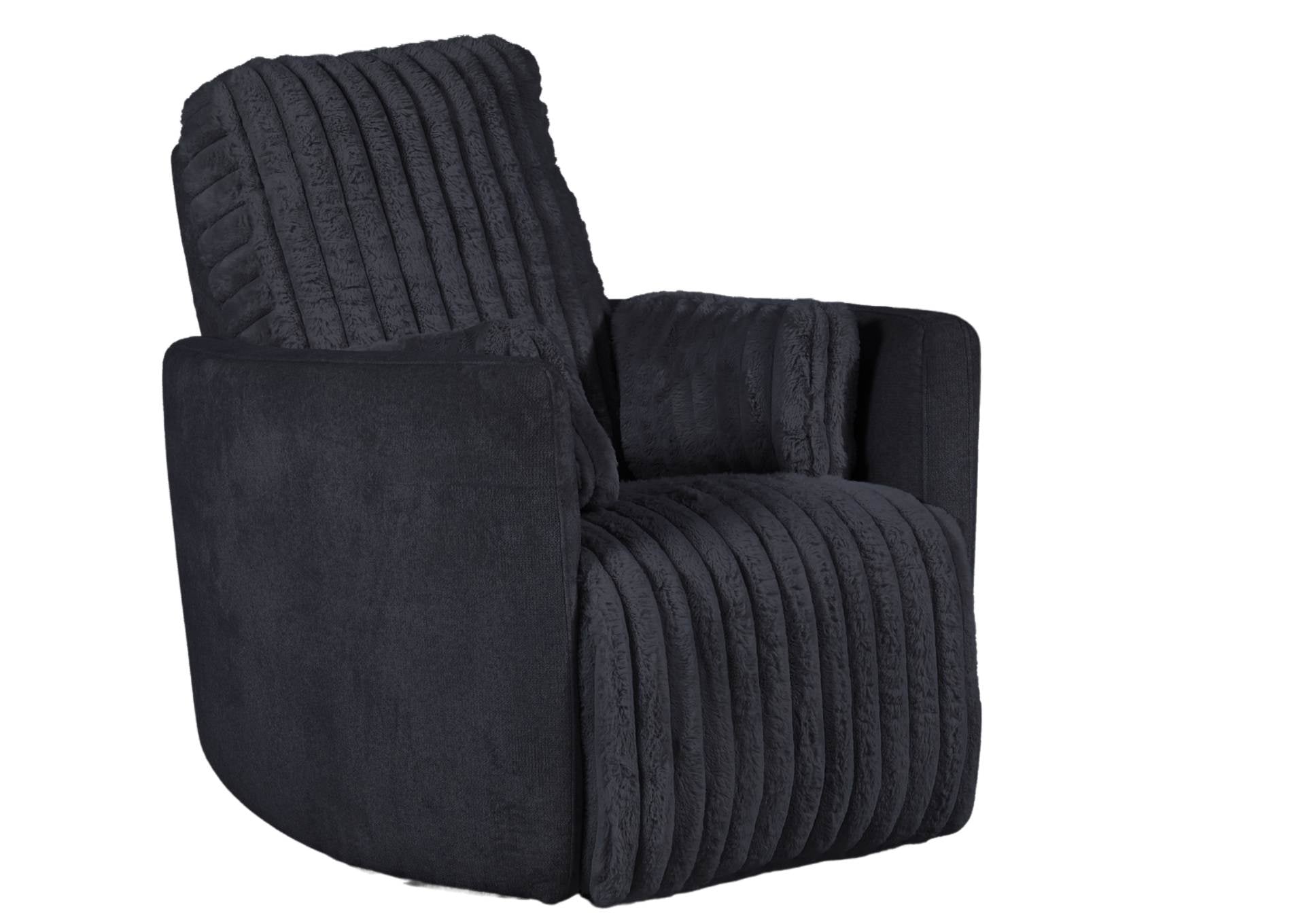 Presley Swivel Glider Recliner - Charcoal
