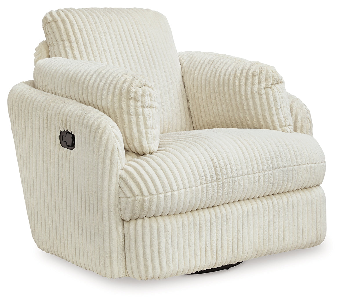 Ashley Furniture - TIE-BREAKER IVORY SWIVEL GLIDER RECLINER - White Fabric - Recliners