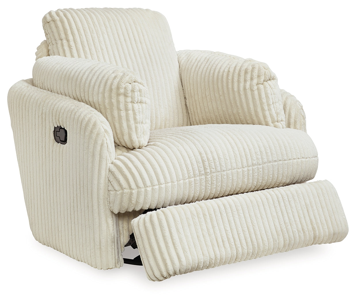 Ashley Furniture - TIE-BREAKER IVORY SWIVEL GLIDER RECLINER - White Fabric - Recliners - Additional View 2