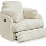 Ashley Furniture - TIE-BREAKER IVORY SWIVEL GLIDER RECLINER - White Fabric - Recliners - Additional View 2