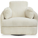Ashley Furniture - TIE-BREAKER IVORY SWIVEL GLIDER RECLINER - White Fabric - Recliners - Additional View 3