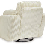 Ashley Furniture - TIE-BREAKER IVORY SWIVEL GLIDER RECLINER - White Fabric - Recliners - Additional View 4